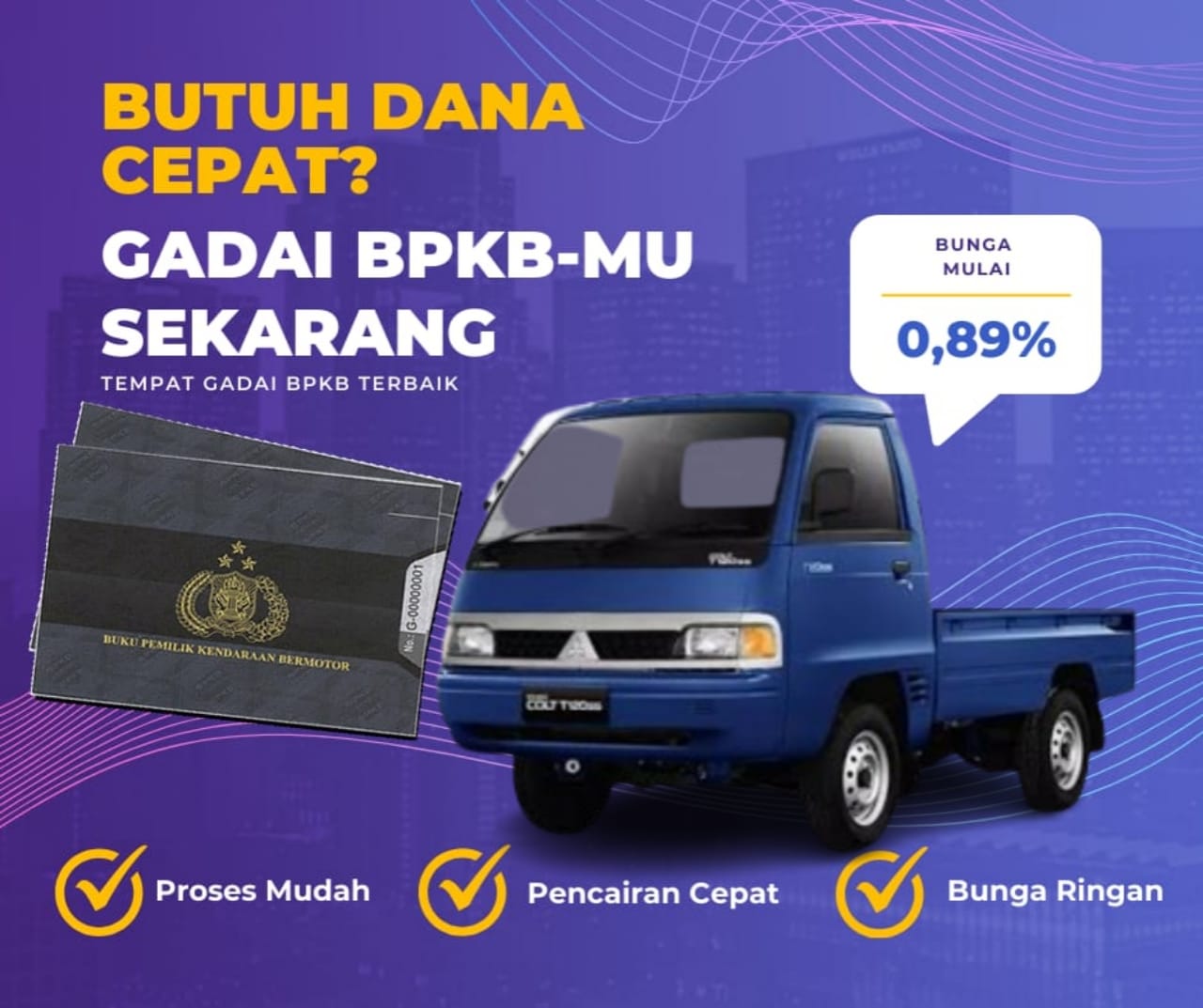 Pinjaman Dana Jaminan Bpkb Mobil Mitsubishi Coltt120ss Dapat Pinjaman Berapa? Seperti Ini Simulasinya